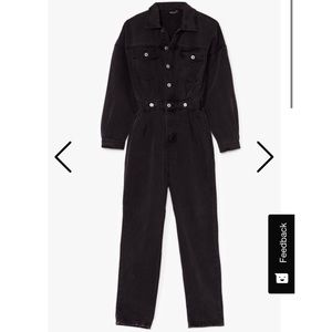 Denim Belted Boilersuit / Jumpsuit